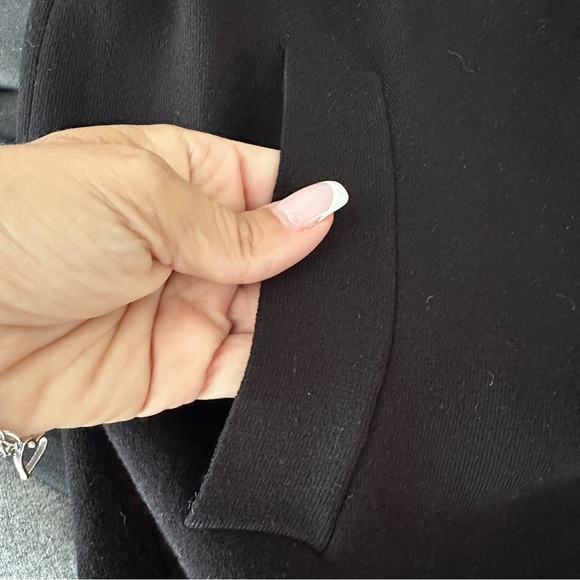 Soia & Kyo Black Slouch Coat Midweight Drape Jacket Size M - Picture 13 of 16